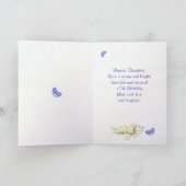 Fille 17e anniversaire Papillon Carte de jardin (Intérieur)