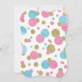 Fille 1er Anniversaire Invitation Pink & Gold Conf (Dos)