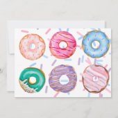 Fille 2e Invitation Anniversaire Deux Donut doux P (Dos)