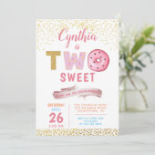 Fille 2e Invitation Anniversaire Deux Soirée Donut (Debout devant)