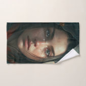 Fille à capuchon de pluie (Serviette à main)