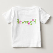 Fille à fleurs avec nom - T-shirt bébé (Dos)
