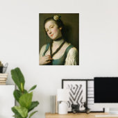 Fille à la fleur - Pietro Rotari Affiche d'art fin (Bureau à domicile)