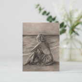 Fille à la plage Carte postale (Debout devant)