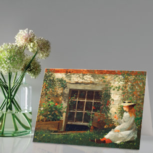 Fille à quatre feuilles Clover Winslow Homer