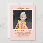 Fille Adoption Party Photo Invitation Modèle (Devant)