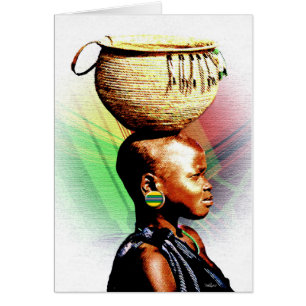 Fille africaine de l'eau