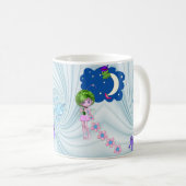 Fille africaine Rainbow Narwhal Mug (Devant droit)