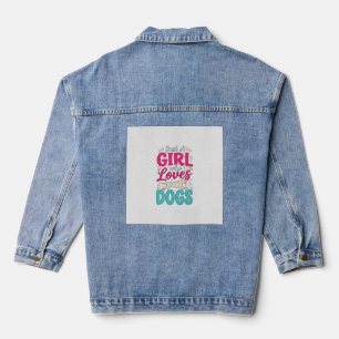 Fille aime les chiens Typographie de gravure vinta