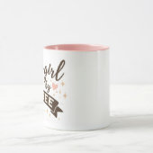 Fille alimentée par un café citation mug rose pour (Centre)