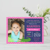 Fille Alligator Invitations de fête d'anniversaire (Debout devant)