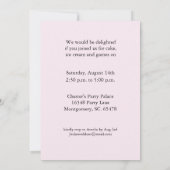 FILLE an de zèbre de 4 invitations de fête (Dos)