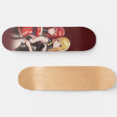 Fille anime de couleur marron skateboard (Horz)