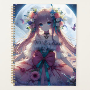 Fille Anime Fleur Lune Fée