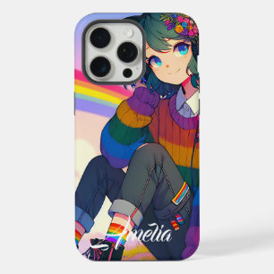 Fille Anime LGBTQIA+ Fierté Lesbienne Personnalisé