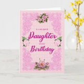 Fille Anniversaire avec carte rose Roses (Fleur jaune)