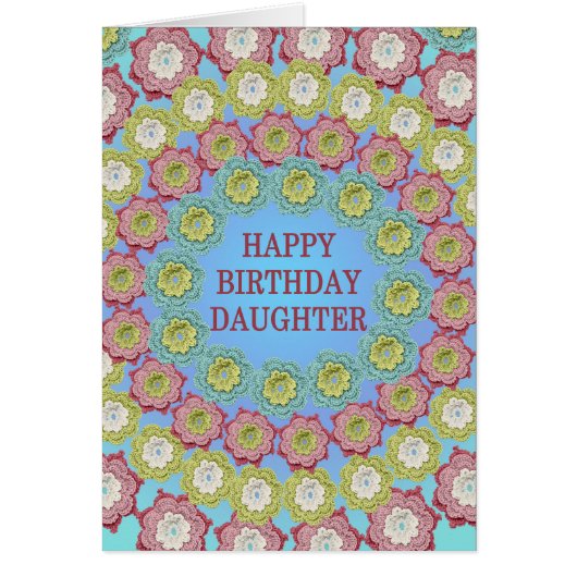 Fille Anniversaire Crochet Fleurs (Devant)