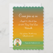 Fille Anniversaire Fête Invitation Angel Design 1 (Dos)