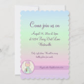 Fille Anniversaire Fête Invitation Angel Design 3 (Dos)