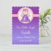 Fille Anniversaire Fête Invitation Angel Design 6 (Debout devant)