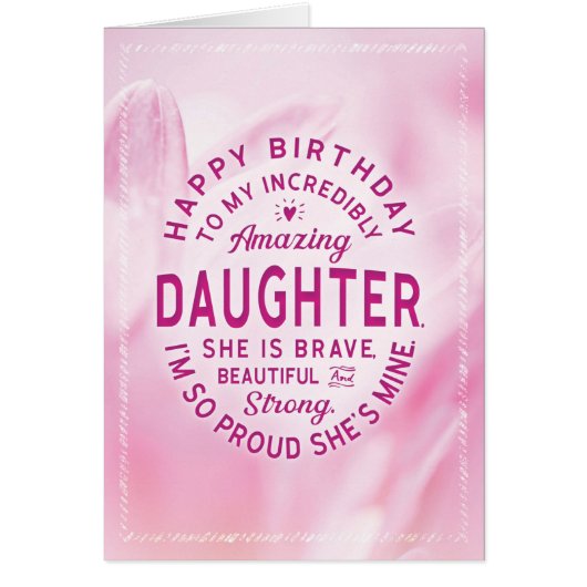 Fille Anniversaire Ma fille incroyablement Extraor (Devant)