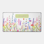 Fille Aquarelle Colorée Fleurs sauvages Personnali (Recto)