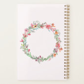 Fille aquarelle Floral Christian Planner (Dos)