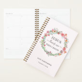 Fille aquarelle Floral Christian Planner (Devant avec enveloppe)