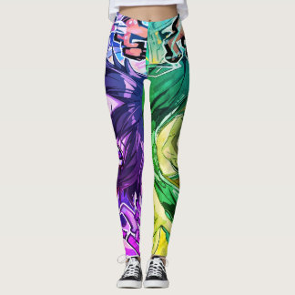 Fille Art Anime Dessin animé sur Legging personnal