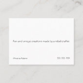 Fille artisanale Carte de visite Ghoul (Dos)