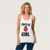 FILLE AU CAFÉ, T-shirts Drôle Dames (Devant entier)