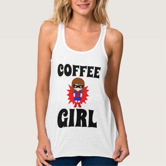 FILLE AU CAFÉ, T-shirts Drôle Dames (Devant)