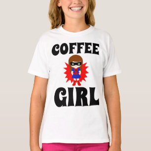 FILLE AU CAFÉ, T-shirts Filles Ados amusantes