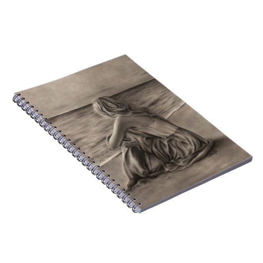 Fille au carnet de plage (Côté Droit)