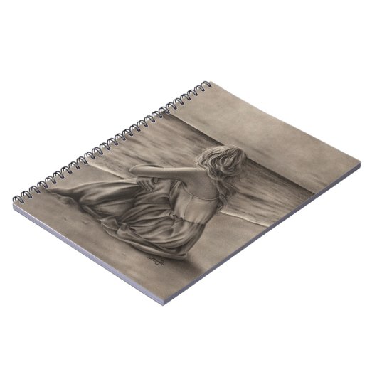 Fille au carnet de plage (Côté gauche)