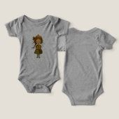 Fille au gris d'automne tenue bébé DTG (Design Recto & Verso)