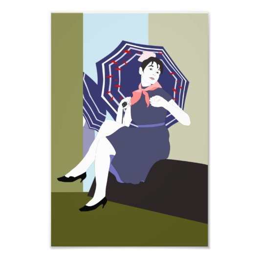 Fille au parapluie Photo impression (Devant)