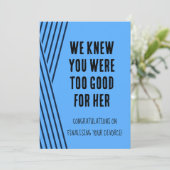 Fille, au revoir, carte de divorce bleue (Debout devant)