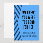 Fille, au revoir, carte de divorce bleue (Devant / Derrière)