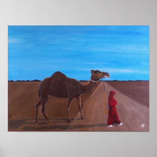 Fille au tableau de chameau par Alfred Fox (Devant)
