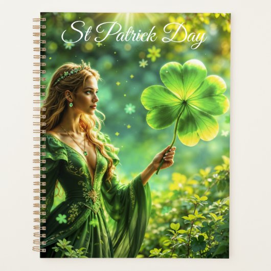 Fille aux cheveux dorés Saint Patrick jour magie i (Devant)