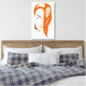 Fille aux cheveux rouges impression sur toile (Insitu(Chambre))