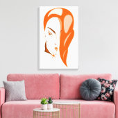 Fille aux cheveux rouges impression sur toile (Insitu(Salon))