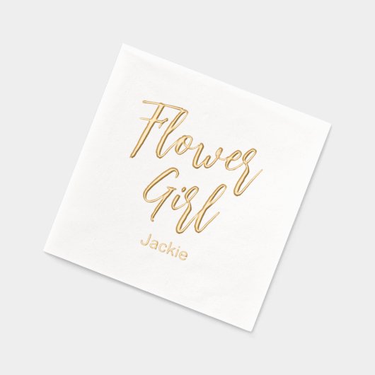 Fille aux fleurs Jaune Or Blanc Mariage (Gauche)