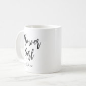 Fille aux fleurs mug noir et blanc (Devant gauche)