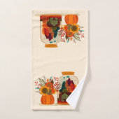 Fille avec arbres d'automne en Jar (Serviette à main)