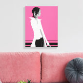 Fille avec attitude Mode Diva Toile enveloppée (Insitu(Salon))
