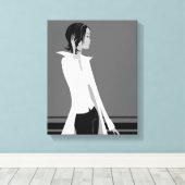 Fille avec attitude Mode Diva Toile enveloppée (Insitu (Plancher de Bois))