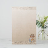 Fille avec bébé canards Papeterie (Debout devant)