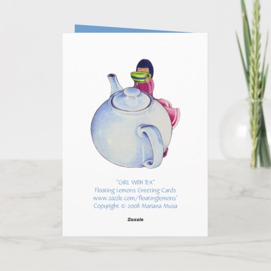 Fille avec carte thé (Dos)